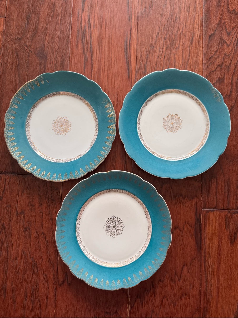 Antique 1800s Carl Tielsch C.T. Germany Altwasser Porcelain Plate Set Of 3